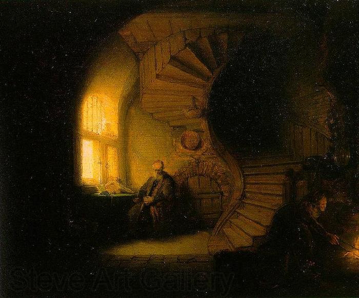 Rembrandt Peale Philosopher in meditation Spain oil painting art